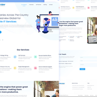 IT related landing page design 