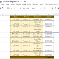 Google Sheet sample