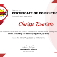 Online Accounting and Bookkeeping Course Completion