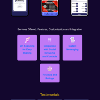 Homepage of digital cards management system