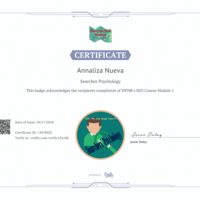 Searcher Psychology Certificate