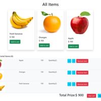Shoping cart working in React