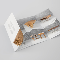 Brochure to advertise an exclusive wooden furniture brand