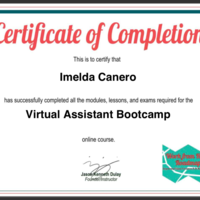 Virtual Assistant Bootcamp Certificate
