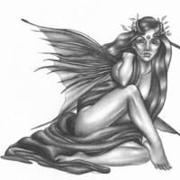 Fairy. Traditional Illustration. Ball Point Pen