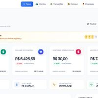 Saas completo, dashboard com dados bem organizados