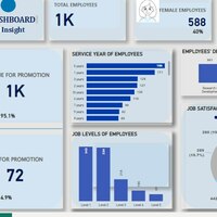 Dashboard for the HR of a company. Tool: PowerBi 