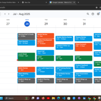 One-Week Calendar Plan