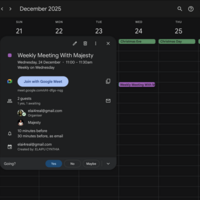 RECURRING EVENT IN CALENDAR