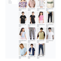A dynamic product listing page with category filtering