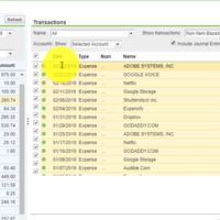 QB Online  reclassification account