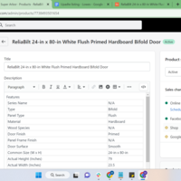 Shopify product listing