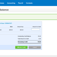 Allocating credit balance in Xero
