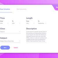 Add Schedule Pop-Up Design