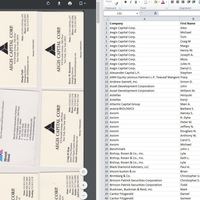 Business card to excel
