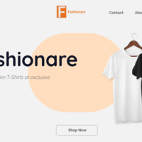 An Animated T-Shirt Landing Page