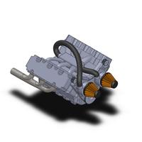 V6 Engine drawing in Solid WORKS
