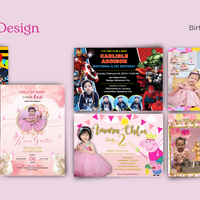 Graphic Design - Birthday Invitations