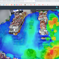 Shopping counter heat map