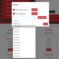 Dev Fit - Manager - class rosters