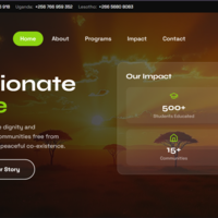 Volunteer website for an NGO