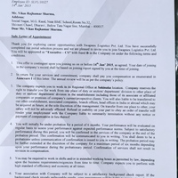 Appointment letters