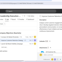 Asana project with tasks, subtasks, and timeline.
