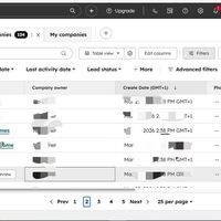 Imported Company's detail from CSV to Hubspot