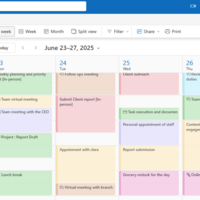 Calendar management with outlook