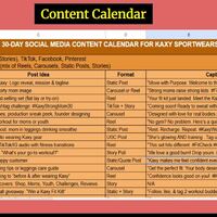 Content Calendar
