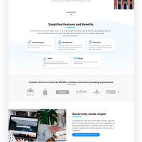 Catholic Connect Home Page Design