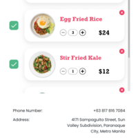 Mobile UI Design concept of food e-commerce 