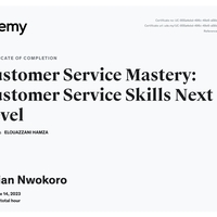 Customer service certificate 
