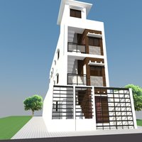 3 storey bldg . design and plan