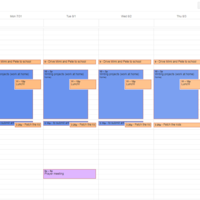 Managing events using Google calendar