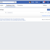 Facebook post scheduling