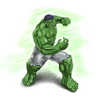 Hulk-comic style drawing