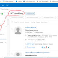 Specific criteria candidate search