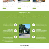 Wordpress based site for a bins rental company