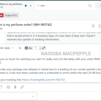 Reply to customer query