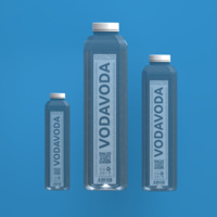 3D model of a bottle of VODA VODA brand