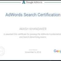 Google search ads certificate