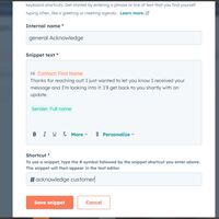 Creation of short snippets