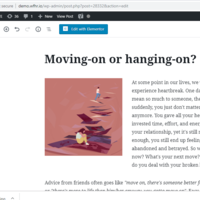 Blog post using Wordpress
