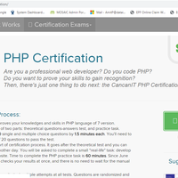 PHP certification website