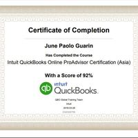Quickbooks Pro Advisor Certificate