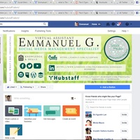 FB page with a cover made from Canva