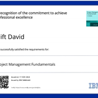 Certificate showcasing my skill in Managing Projects 