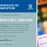 SMM CERTIFICATE