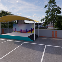 PVC Tensile Shade 3D visualization